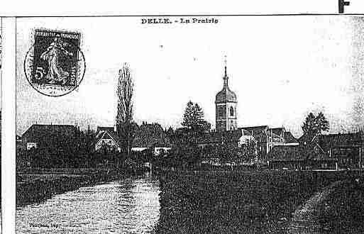 Ville de DELLE Carte postale ancienne